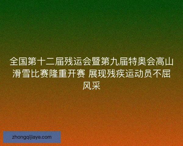 全国第十二届残运会暨第九届特奥会高山滑雪比赛隆重开赛 展现残疾运动员不屈风采